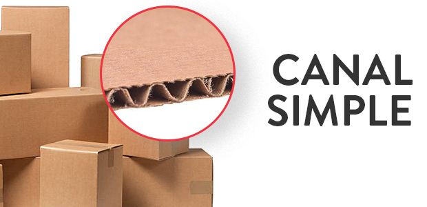 Caja de cartón canal simple