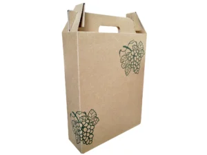 Caja para 3 botellas. Modelo Eco Kraft Uva
